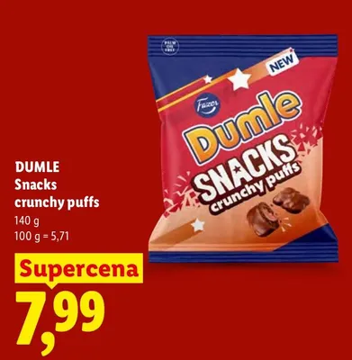 Cukierki Fazer Dumle Snacks Crunchy puffs promocja w Lidl