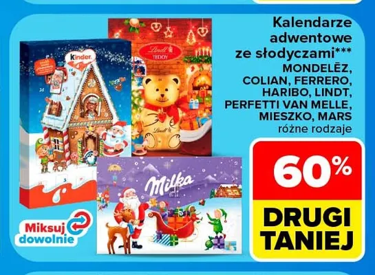 Kalendarze adwentowe ze słodyczami promocja w Carrefour