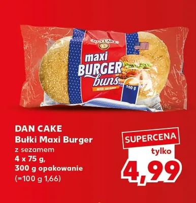 Bułki Maxi Burger z sezamem Dan Cake promocja w Kaufland