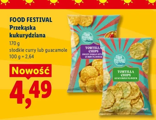 Przekąska kukurydziana słodkie curry Food Festival promocja w Lidl
