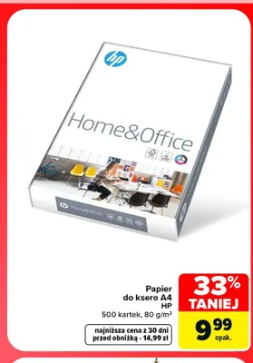 Papier do ksero A4 HP 80 g/m² promocja w Carrefour Market