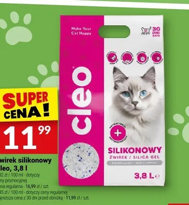 Żwirek silikonowy Cleo promocja w Twój Market