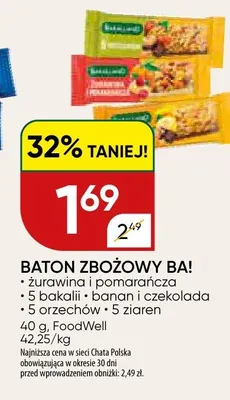 Baton zbożowy BA! 5 bakalii promocja w Chata Polska