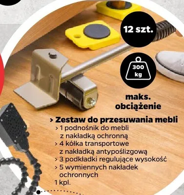 Zestaw do przesuwania mebli Techliner promocja w Netto