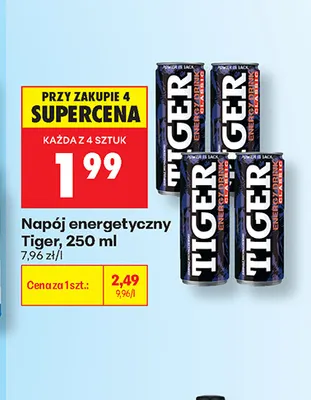 Napój energetyczny Tiger promocja w Biedronka