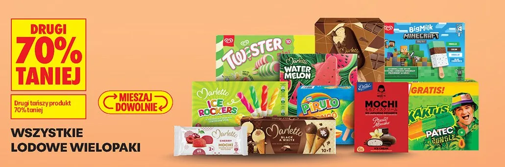 Lody Mochi Ptasie Mleczko wielopak promocja w Biedronka
