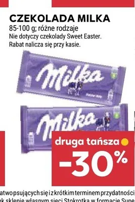 Czekolada Milka promocja w Stokrotka