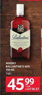 Whisky Ballantine's Finest 40% promocja w Selgros