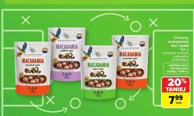 Orzechy makadamia solone Nut Farm promocja w Carrefour