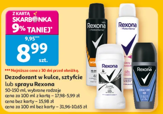 Dezodorant w sprayu Rexona promocja w Auchan