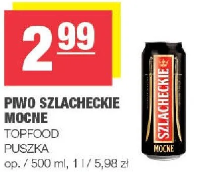 Piwo Szlacheckie Mocne promocja w SPAR