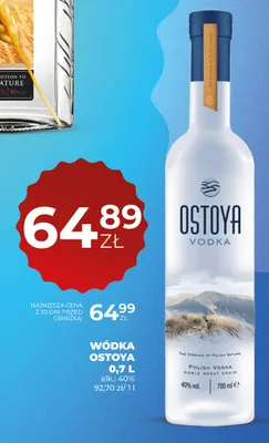 Wódka Ostoya promocja w Duży Ben