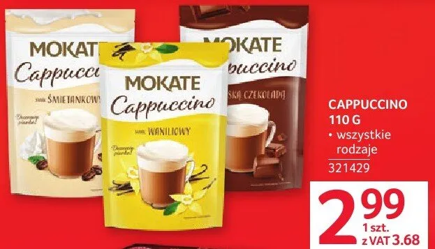 Cappuccino 110 g wybrane rodzaje promocja w Selgros
