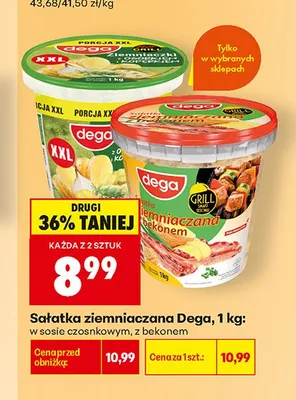 Sałatka ziemniaczana Dega z bekonem promocja w Biedronka