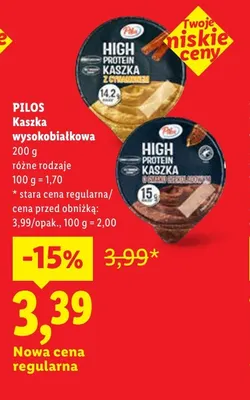 Kaszka wysokobiałkowa z cynamonem Pilos promocja w Lidl
