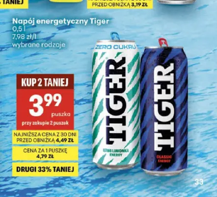 Napój energetyczny Tiger promocja w Delikatesy Centrum