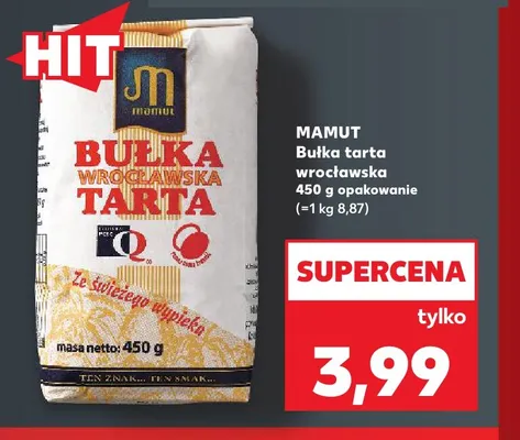 Bułka tarta wrocławska Mamut promocja w Kaufland