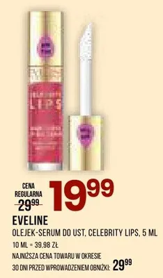 Olejek-serum do ust Eveline Celebrity Lips promocja w Drogerie Natura
