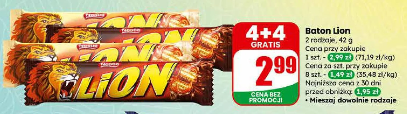 Baton 2 rodzaje promocja w Dino