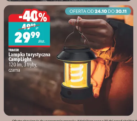 Lampka turystyczna CampLight Tracer promocja w Biedronka Home