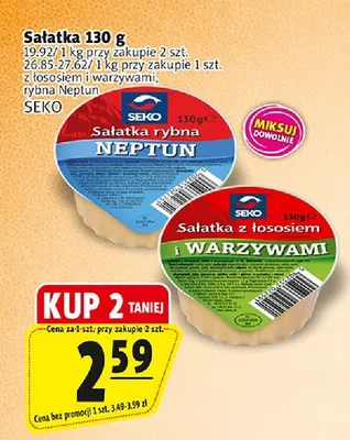 Sałatka z łososiem i warzywami Seko promocja w Prim Market