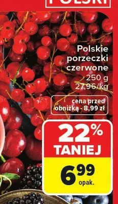 Porzeczki czerwone polskie promocja w Carrefour
