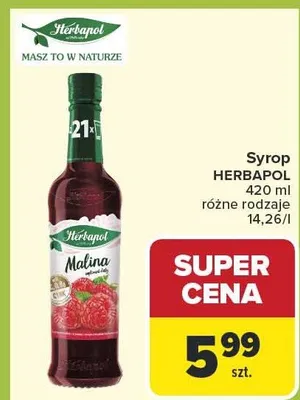 Syrop malina różne rodzaje promocja w Carrefour