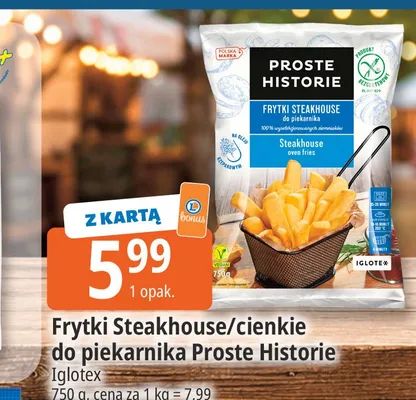 Frytki cienkie do piekarnika Proste Historie promocja w Leclerc