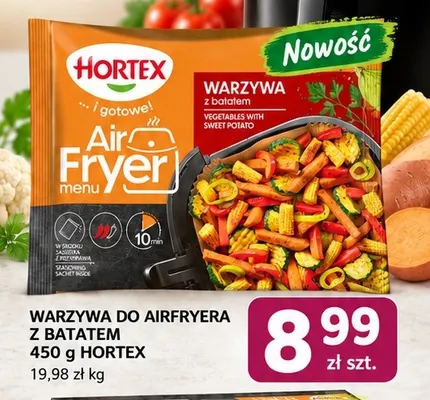 Warzywa do airfryera z batatem Hortex promocja w emma MARKET