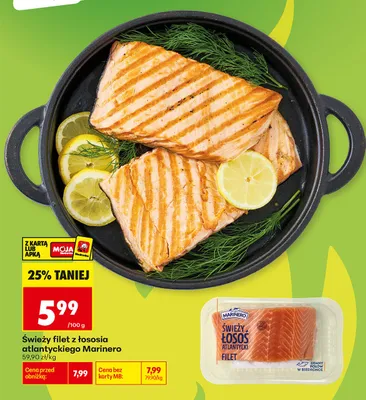 Świeży filet z łososia atlantyckiego Marinero promocja w Biedronka