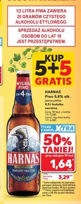 Piwo Harnaś Jasne Pełne promocja w Kaufland