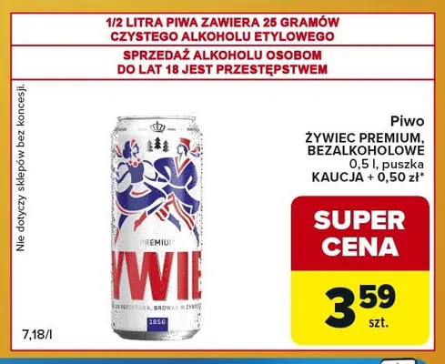 Piwo bezalkoholowe Żywiec promocja w Carrefour Express