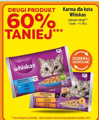 Karma dla kota Whiskas promocja w POLOmarket