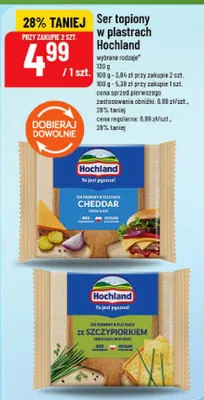 Ser topiony w plastrach Cheddar Hochland promocja w POLOmarket
