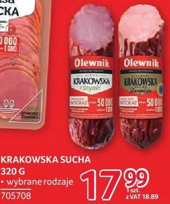 Krakowska sucha Olewnik 320g wybrane rodzaje promocja w Selgros