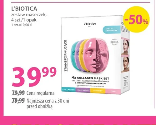 Zestaw maseczek L'biotica promocja w Hebe