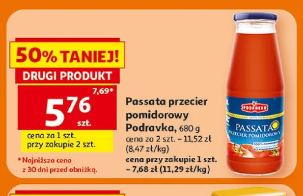 Passata przecier pomidorowy Podravka promocja w Auchan