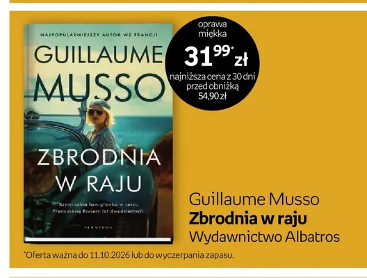 Książka Guillaume Musso Zbrodnia w raju promocja w Empik