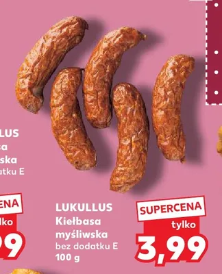 Kiełbasa myśliwska Lukullus bez dodatku E promocja w Kaufland