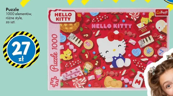 Puzzle Trefl Hello Kitty 1000 elementów promocja w Tedi