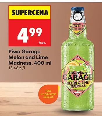 Piwo Garage Melon and Lime Madness promocja w Biedronka