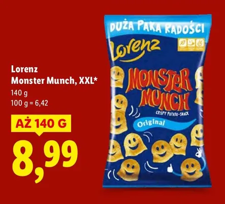 Chrupki Lorenz Monster Munch, XXL promocja w Lidl