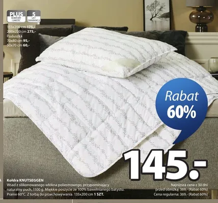 Kołdra KNUTSEGGEN 200x220cm promocja w Jysk