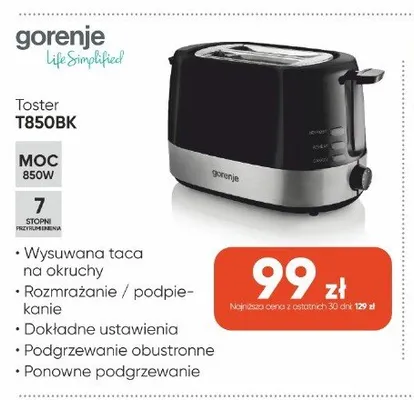 Toster Gorenje T850BK promocja w Max Elektro