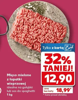 Mięso mielone z łopatki wieprzowej idealne na gołąbki lub sos do spaghetti promocja w Kaufland