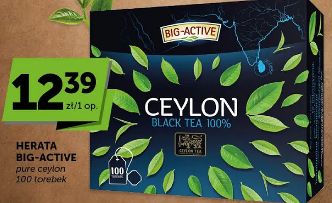 Herbata Big-Active pure ceylon promocja w ABC