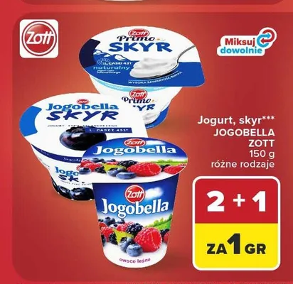 Jogurt Zott Jogobella promocja w Carrefour