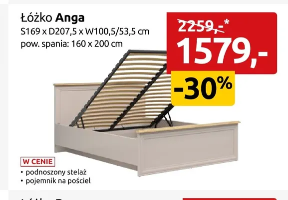 Łóżko Anga promocja w Black Red White
