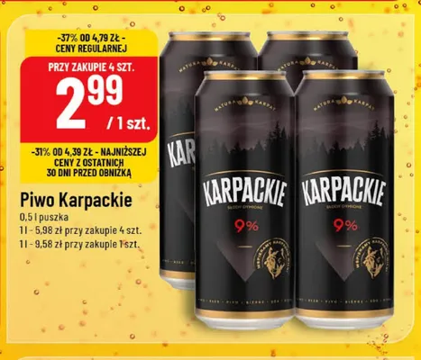 Piwo Karpackie promocja w POLOmarket