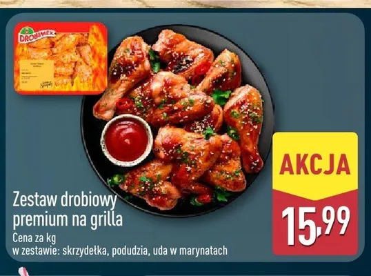 Zestaw drobiowy premium na grilla DROBIMEX promocja w Aldi